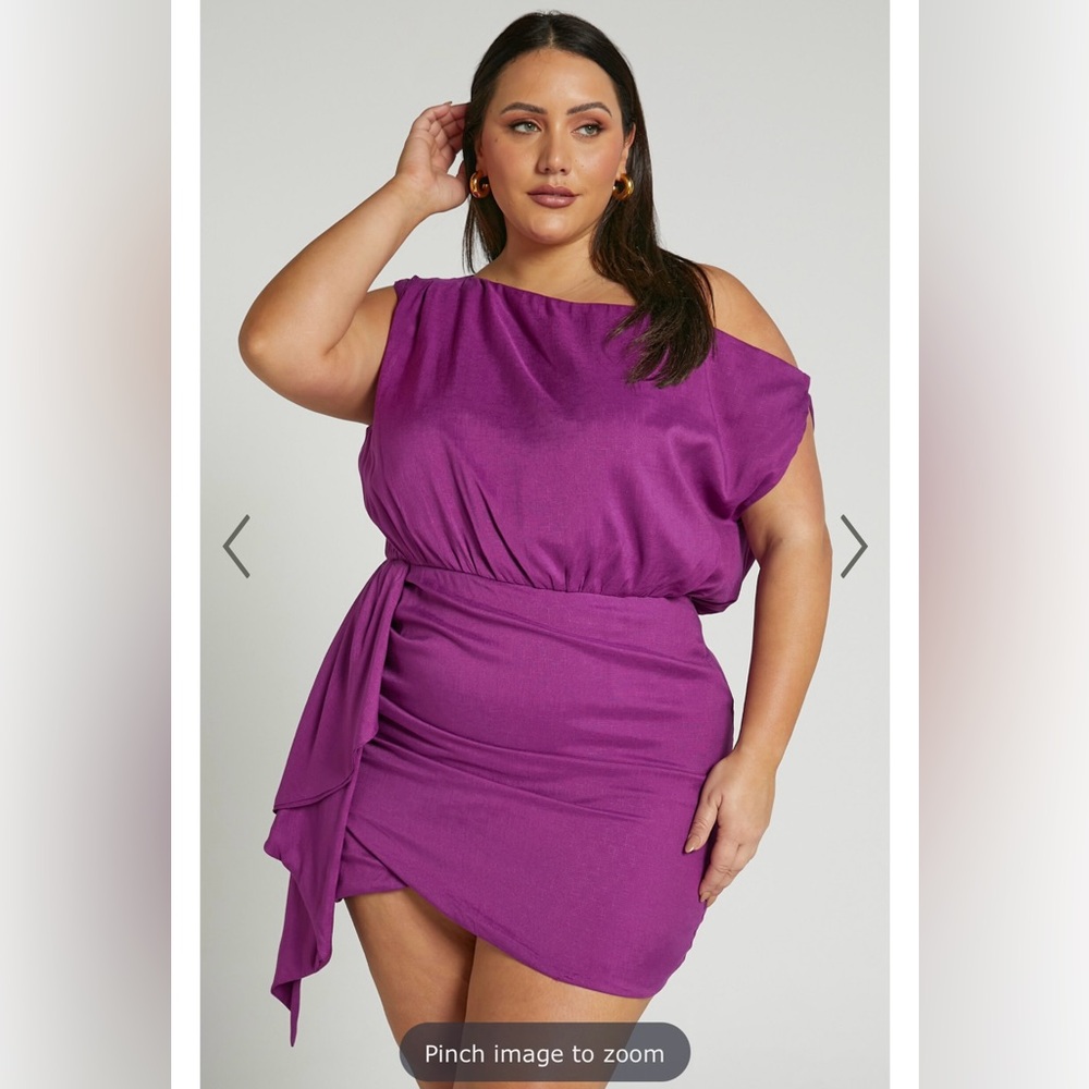 Showpo Purple One Shoulder Dress